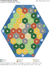 Load image into Gallery viewer, 7-8 Player (Roomy, 43-hex) board