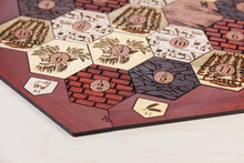 Load image into Gallery viewer, Board for Catan | Hardwood Edition | 3-4 or 3-6 Player