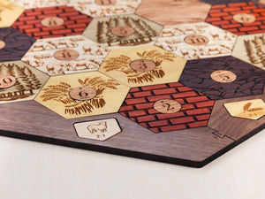 Board for Catan | Hardwood Edition | 3-4 or 3-6 Player