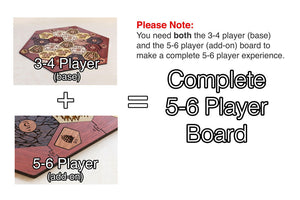 Board for Catan | Hardwood Edition | 5-6 Player Extension