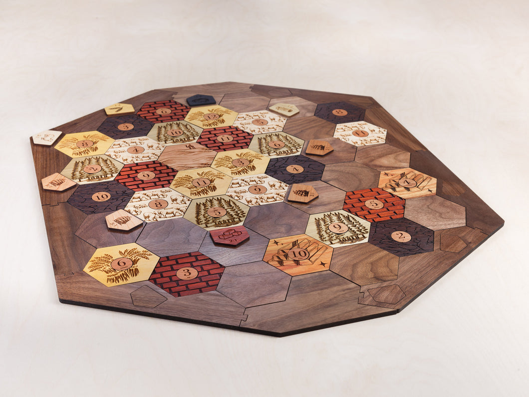 Board for Catan | Hardwood Edition | Seafarers Expansion