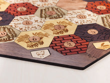 Load image into Gallery viewer, Board for Catan | Hardwood Edition | 3-4 or 3-6 Player
